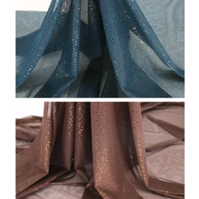 Золотое Тиснение сетчатый материал для танцевального платья стрейч ткань сетка Италия