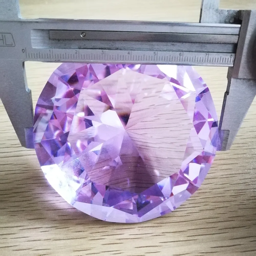 

1pc Purple Color 80mm K9 Crystal Diamond For Wedding House Decoration