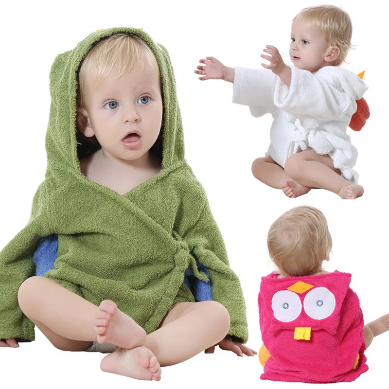 

2019 baby Bath robes 0-1 years owl Newborn Baby girls boys clothes sleep Robes Hooded pijama roupa de banho bebe recen nacido