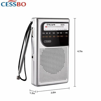

Portable Battery Transistor Radio FM AM Music Player Mini Pocket Radio Stereo Speakers ROHS CE Certification with Earphone Jack