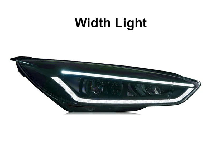 Дизайн для ford focus головной лампы- Биксеноновые линзы HID комплект светодиодные фары DRL динамический сигнал поворота автомобильный Стайлинг