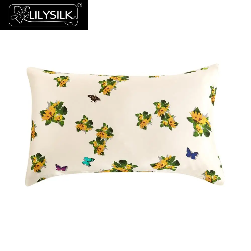 Lilysilk 16 Momme Silk Pillowcase Hidden zipper Terse closure 100 Pure