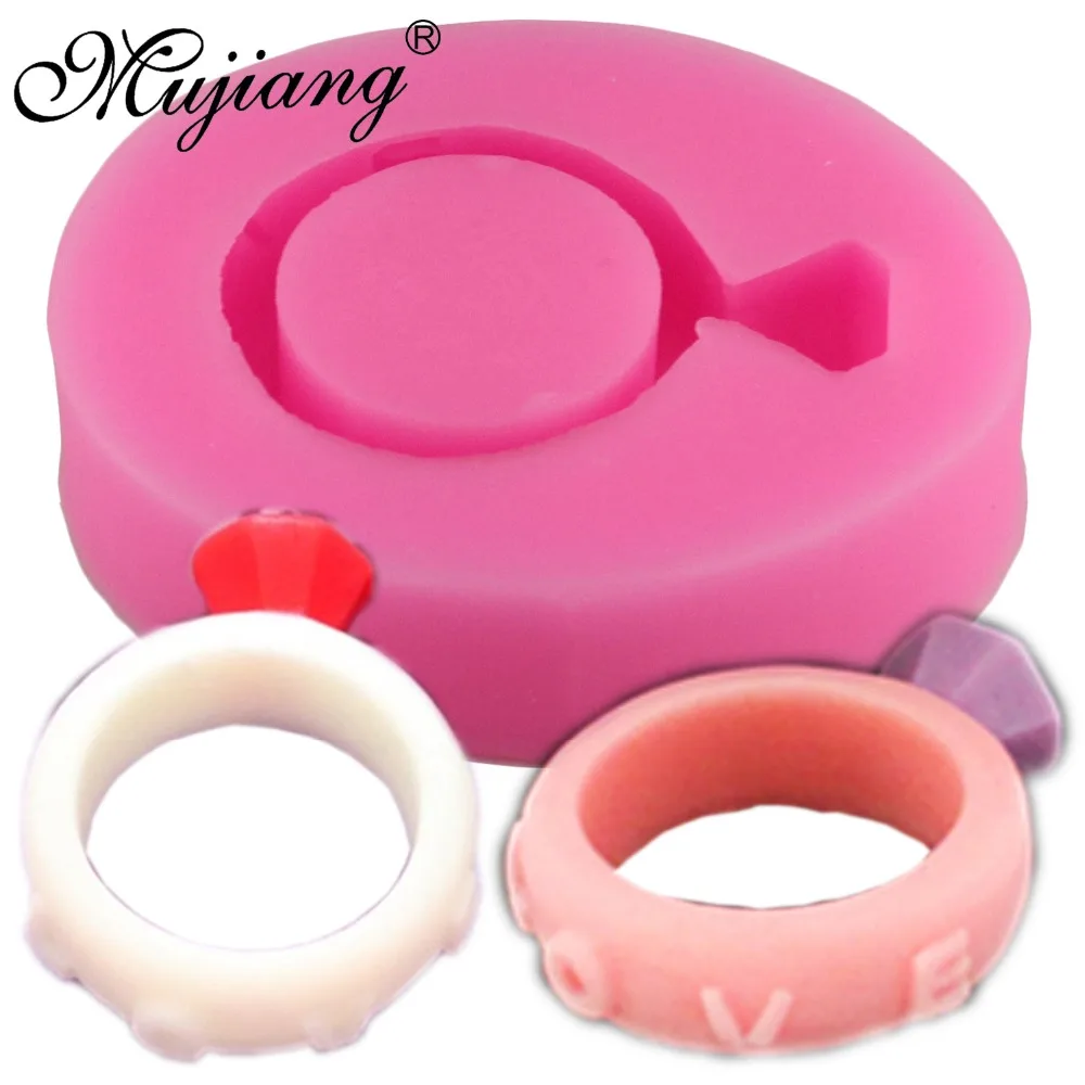 

Mujiang Diamond Ring Silicone Mold Wedding Fondant Cake Decorating Tools DIY Sugar Paste Chocolate Candy Fimo Caly Soap Molds