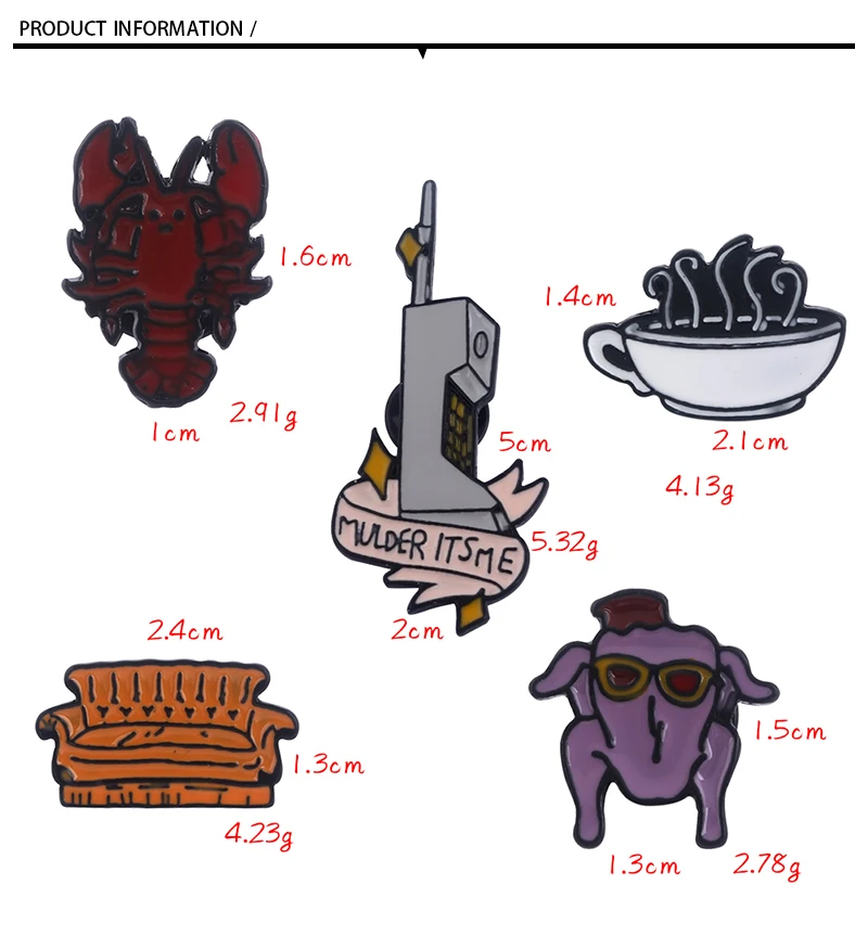 ТВ Шоу друзья значки брошь раки диван Рождество Турция центральный Perk кофе кулон времени эмаль булавки броши ювелирные изделия подарок