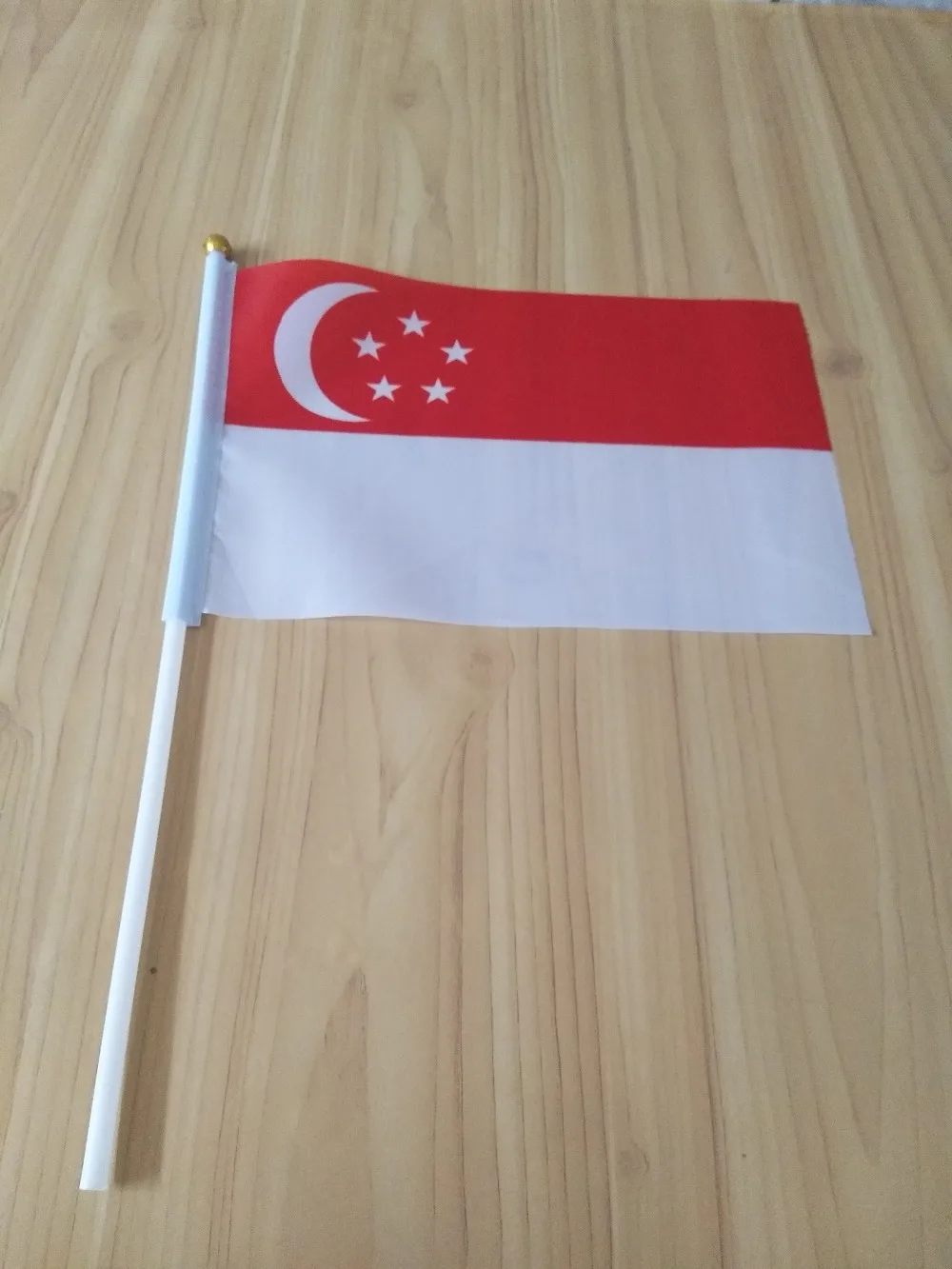 5PCS /lot Singapore 14*21cm hand flag Dominican Republic Hand Waving National Flag | Дом и сад