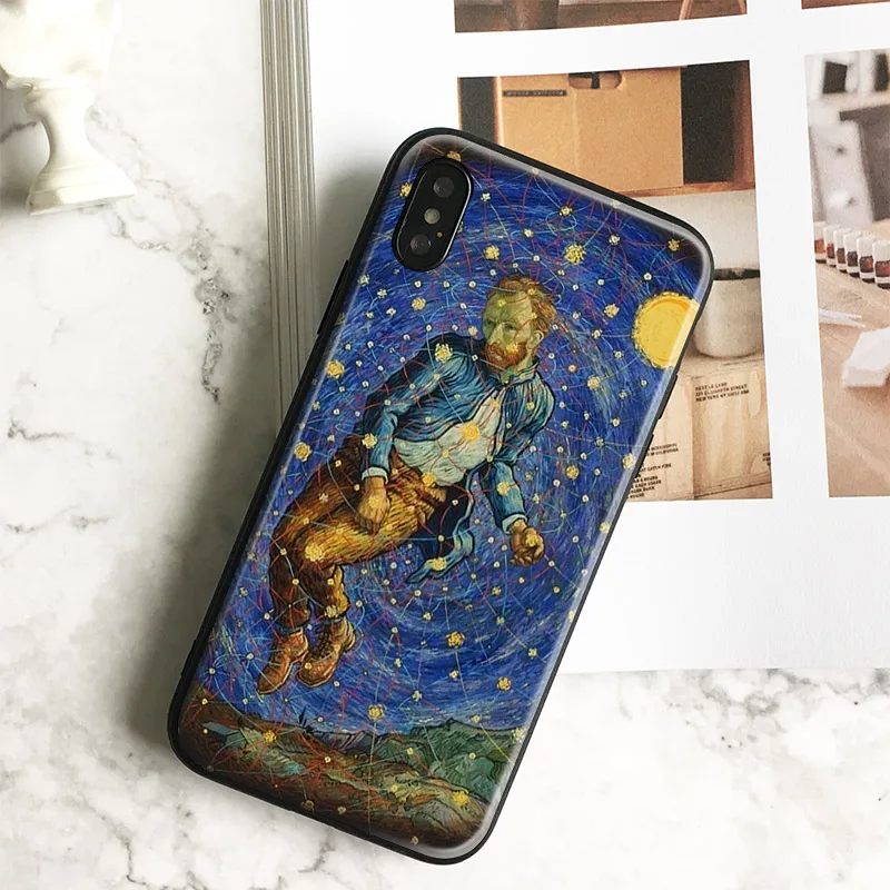 

Van gogh Trippy funny art coque TPU soft silicone Phone Case cover Shell For Apple iPhone 5 5s Se 6 6s 7 8 Plus X XR XS MAX