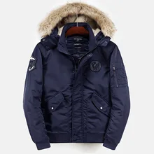 Мужские зимние куртки с капюшоном и меховым воротником, модная Стильная парка 133