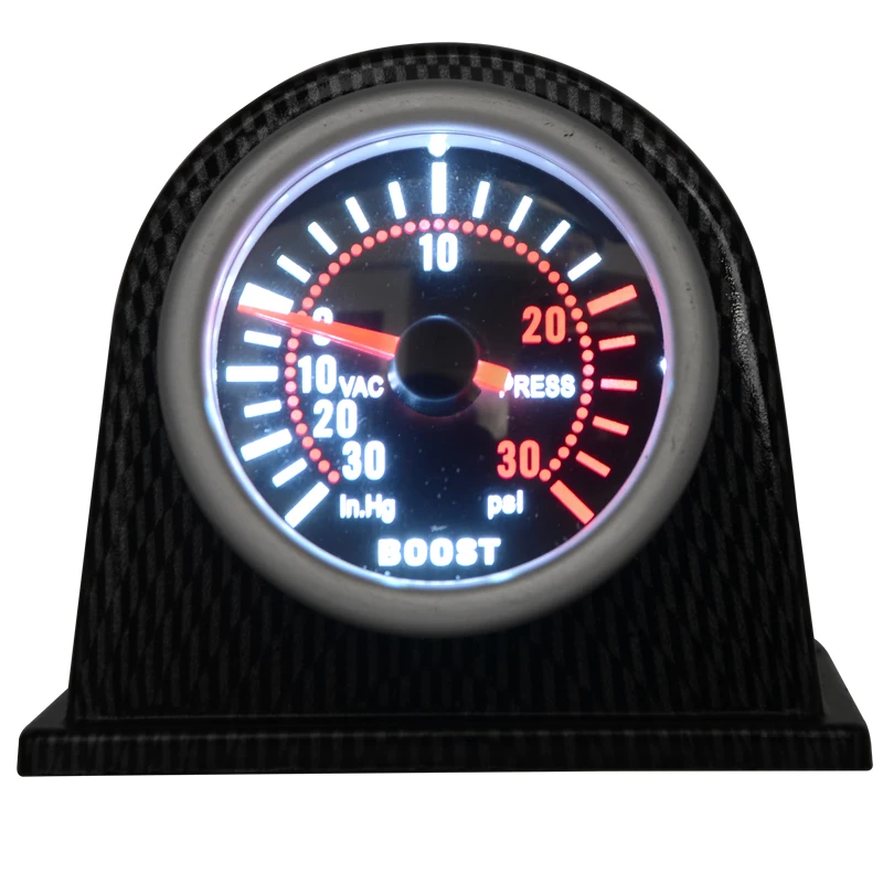 Универсальный 2 ''52 мм белый светодиод для автомобиля Turbo Boost Gauge Meter Pod Smoke New