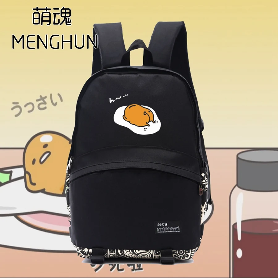 New anime backpacks lazy tama printing bags nylon kawaii backpack black school bag for kids daily wear school bags NB145 New anime backpacks lazy tama printing bags nylon kawaii backpack black school bag for kids daily wear school bags NB145