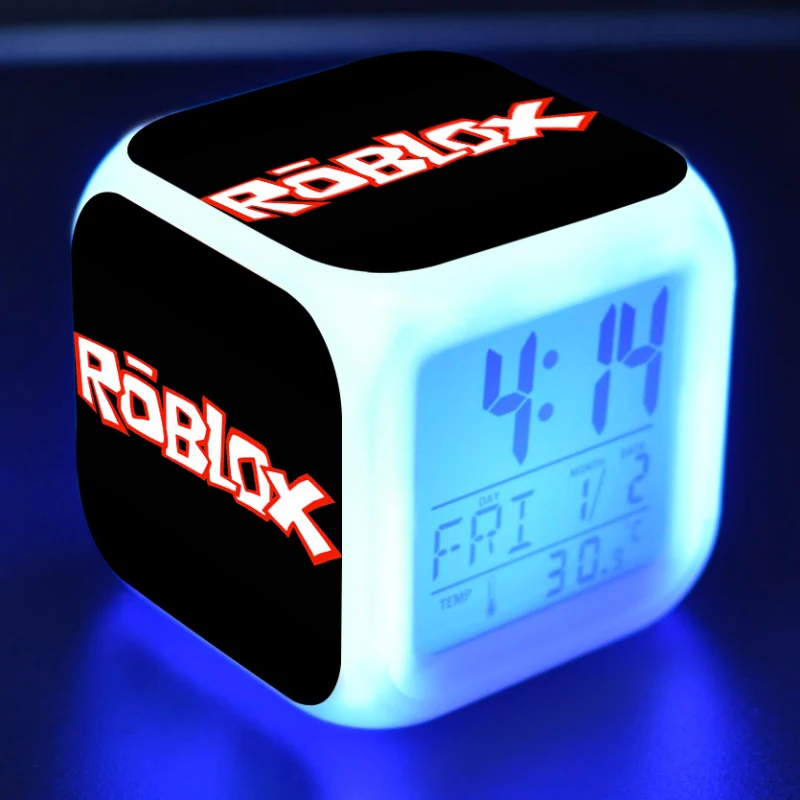 

7 Colors Kids Toys Multifunction G Roblox Cartoon Alarm Clock with LED Light Digital Night Electronic Party Figure Toy