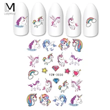 LadyMisty Стикеры s для ногтей Mix 12 видов конструкций для ногтей Стикеры передачи Фрукты цветной Шарм ногтей маникюр Стикеры s