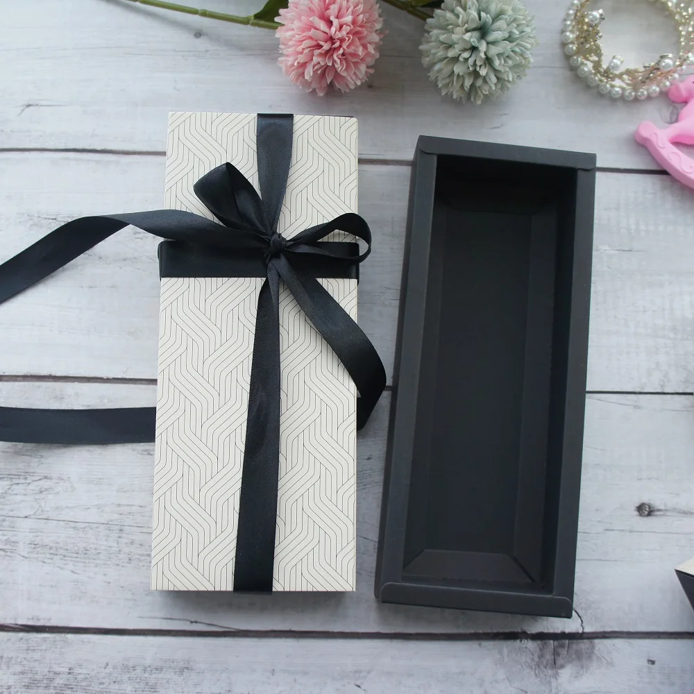 9,5x24,5x3,5 см простой волнистый узор 10 компл. Бумажная коробка для шоколада Валентина Рождество День рождения подарки упаковка коробки для хранения
