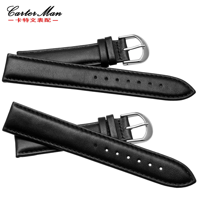 Ремешок для часов из натуральной кожи мужчин и женщин 18 мм 19 20 21 22 мм|genuine leather watch
