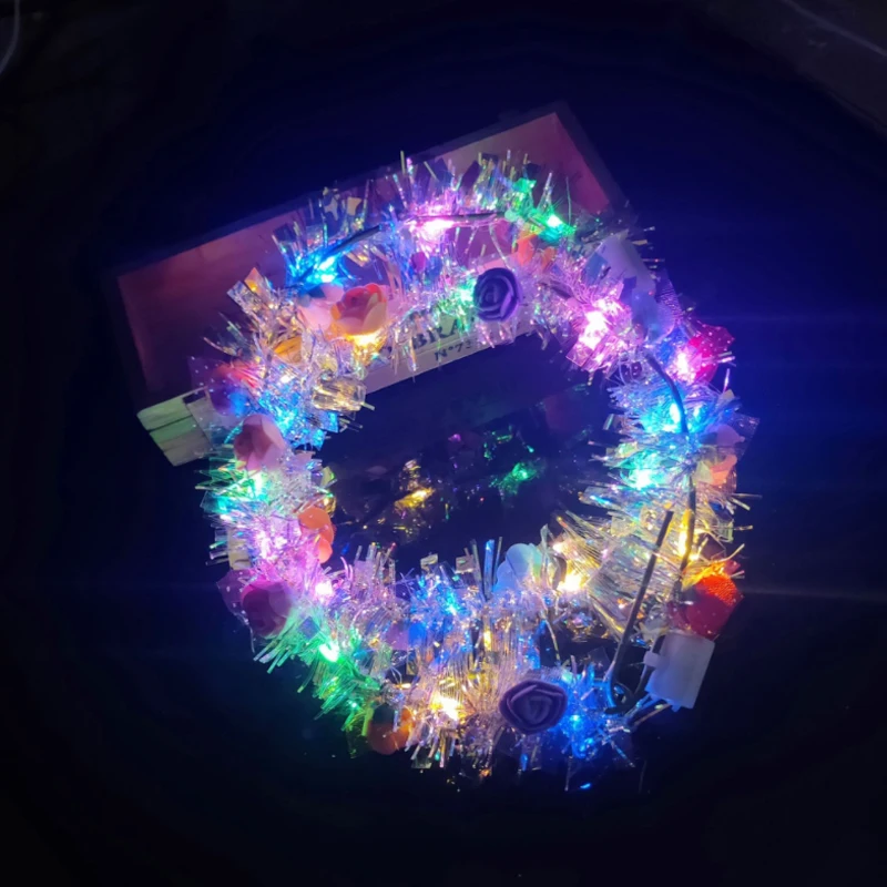 

Landzo Beautiful LED Flower Headbands for Women Wedding,Festival and Party, Girls Flower Headpiece Children Kids Toys Hair Band