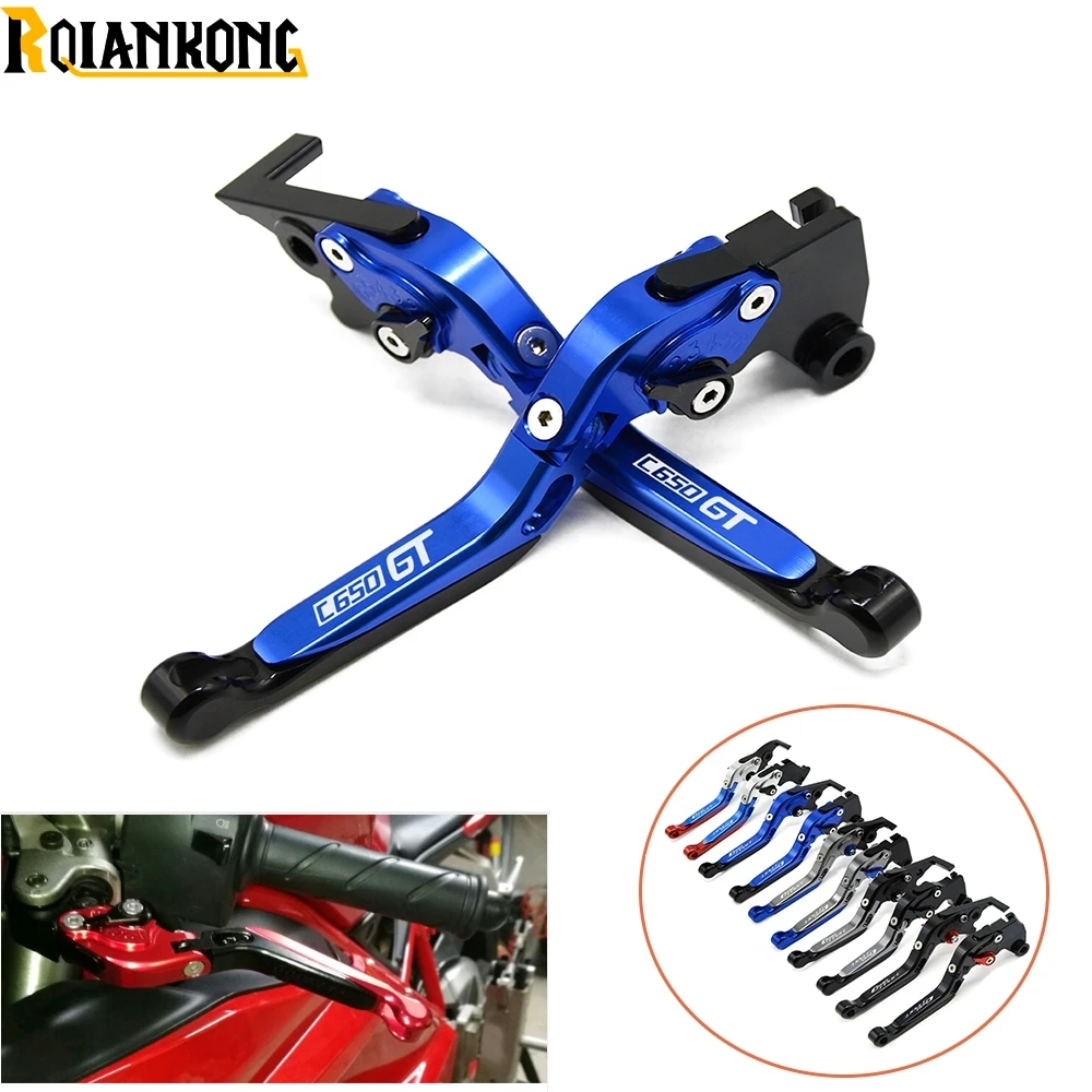 

High quality Motorcycle folding extendable brake clutch Levers with logo For BMW C650 GT 2015 2016 2017