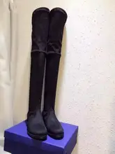 2016 lowland over the knee boots wine black grey suede thigh high boots street style women