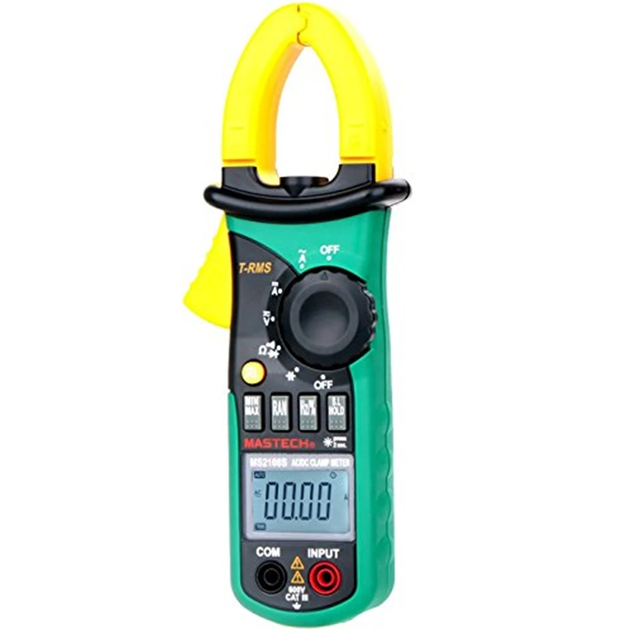 

Hot MASTECH MS2108S True RMS 6600 counts Digital AC DC Current 600A Clamp Meter Multimeter Capacitance Frequency Inrus