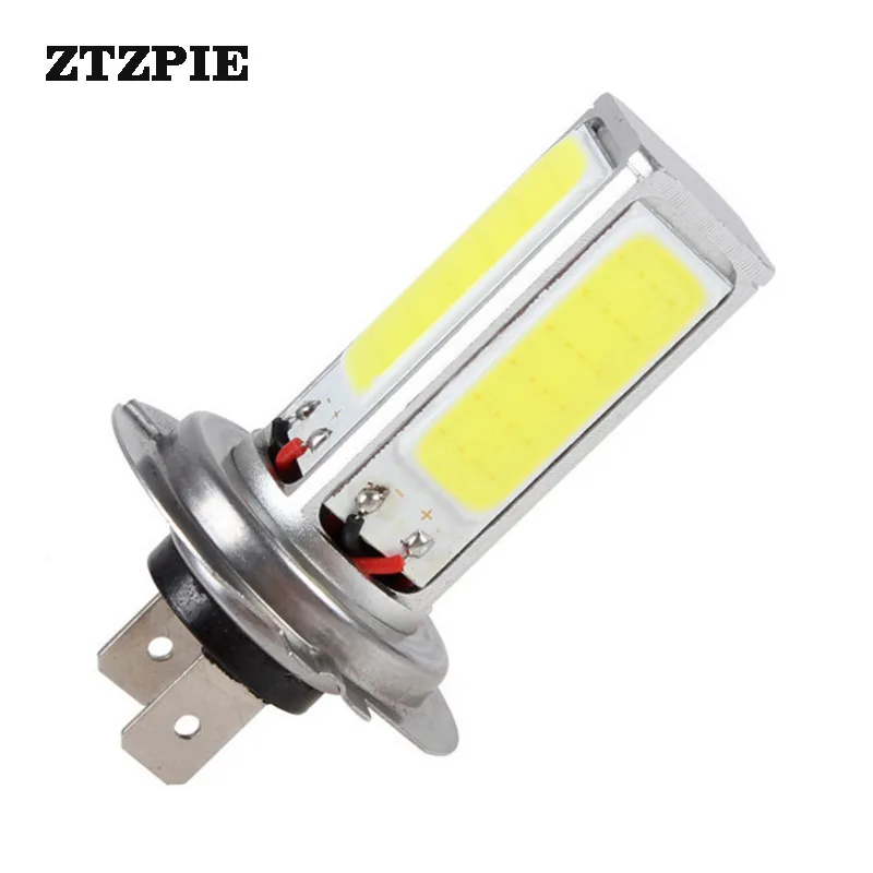 

ZTZPIE New 24V Car LED Fog Lamp 4-sided Illumination COB Chip Car Light H7 High Power White Front Fog Lamp 20W 12V 6500K 2Pcs