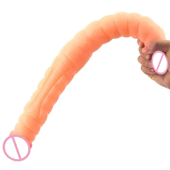 QKKQ Double Dildo 16.5 Inches Long Dildo Realistic Penis For Lesbian Flirting Masturbation Stimulate Vaginal Sex Toys For Women 6