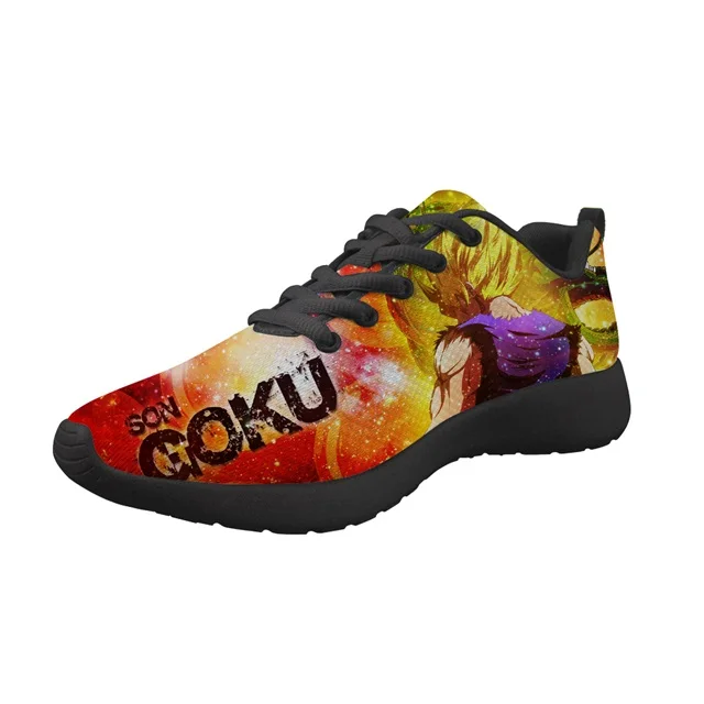 Мужская повседневная обувь на заказ; мужские кроссовки с принтом «Dragon Ball Z»; сетчатая обувь для мальчиков; Saiyan Son Goku; кроссовки на плоской подошве - Цвет: H682Z41