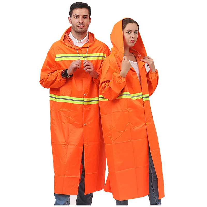 Unisex Reflective Raincoat High Visibility Safety Long section