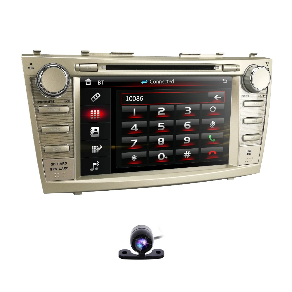 Top Touch screen 7Inch  RDS Car DVD player for Toyota CAMRY 2007-2011 AURION 2006-2011 Bluetooth USB Mirror link Free Camera SD card 3