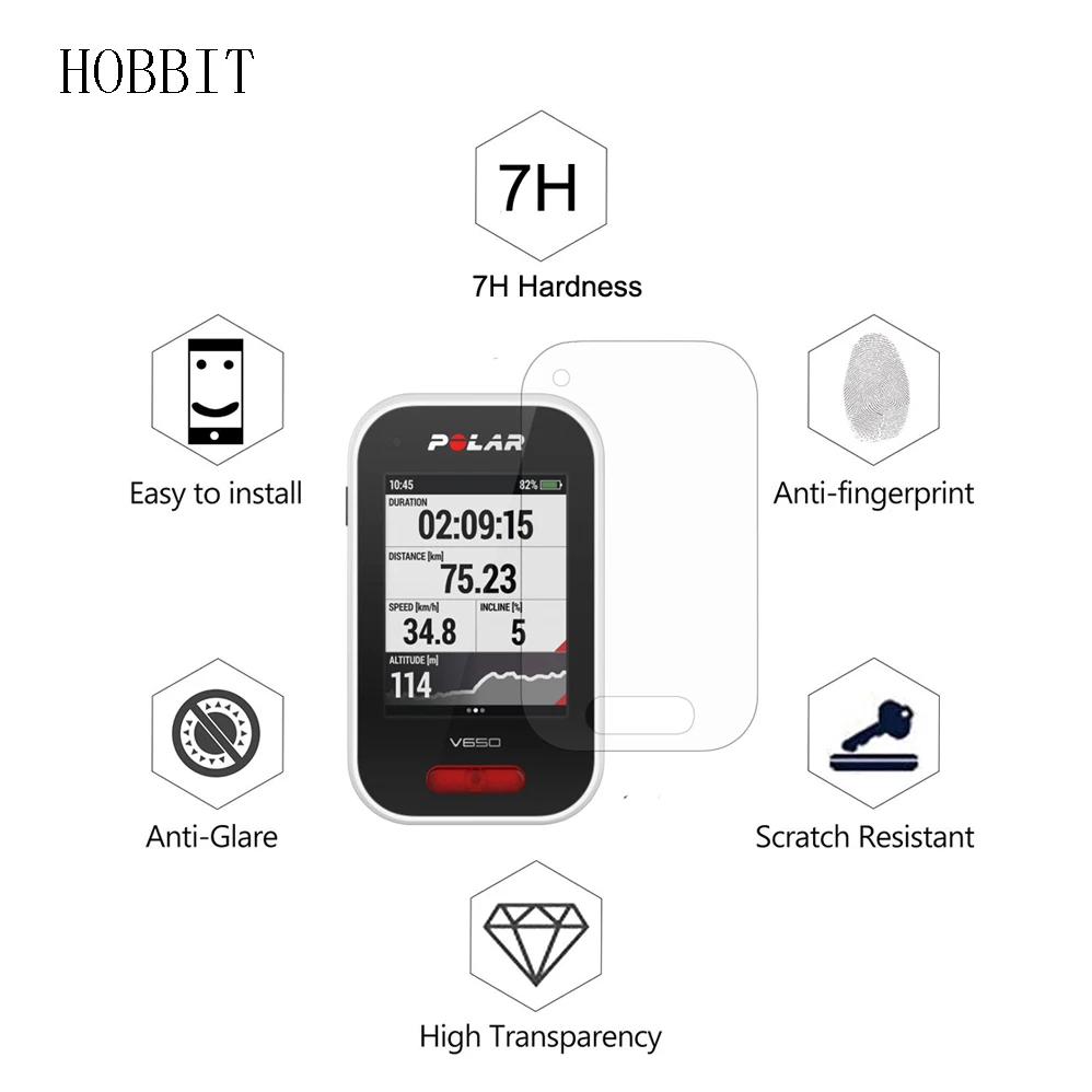 3 упаковки для Polar V650 7H нано Взрывозащищенная защита экрана GPS дорожный горный