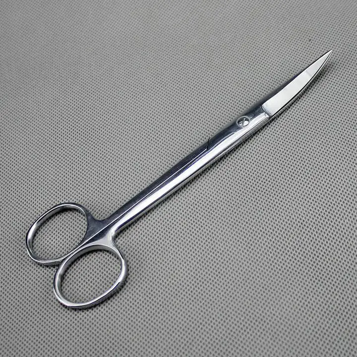 2pcs/lot Curved tip Stainless Steel Forceps, Surgical operating scissors for Laboratory/Animal