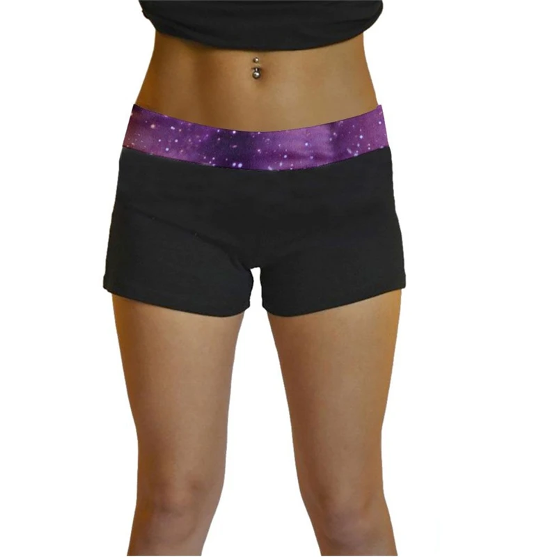 Mid Waist Casual Women Shorts Summer Printing Fit Fitness Elastic Waist Casual Female Short Pants Trousers Fashion New Harajuku Shorts