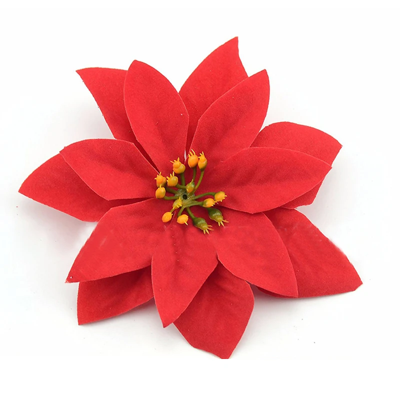 10pcs/lot Artificial Flowers Autumn Decoration 14cm Red Color Fake