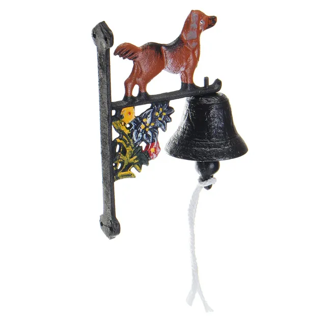 NEW Vintage Style Rusted Dog Cast Iron Door Bell Wall Mounted Garden Decoration  Access Control