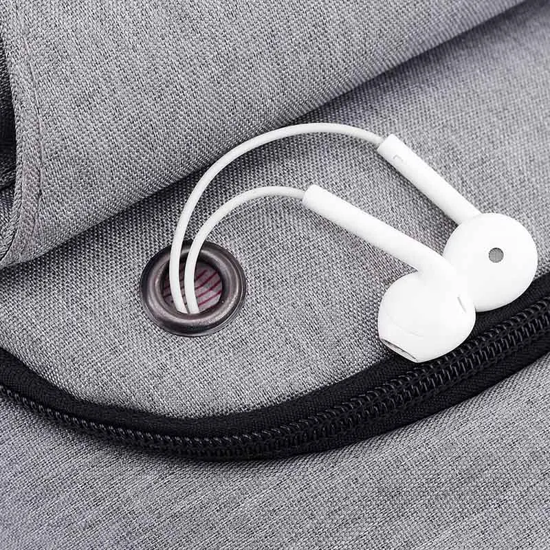 Men USB Charging Backpack Travel Anti Theft Canvas Chest Bag Women Headphone Hole Teenager Casual Bags Sac A Dos Homme BP0220 (10)