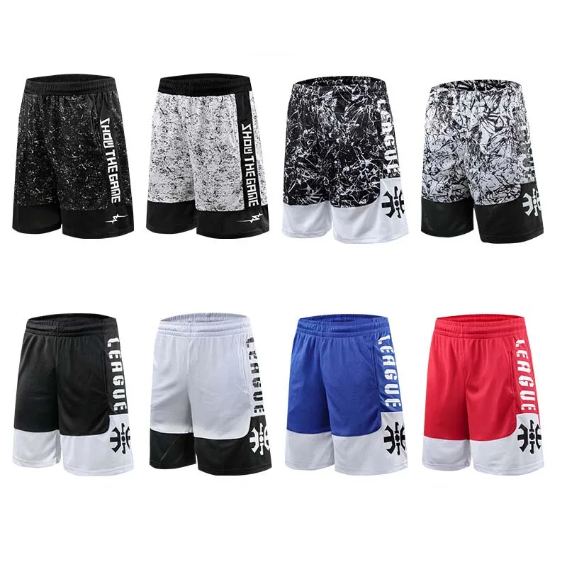Летние Новые мужские баскетбольные шорты дышащие спортивные беговые фитнес-шорты с карманами на шнурке спортивные Джерси