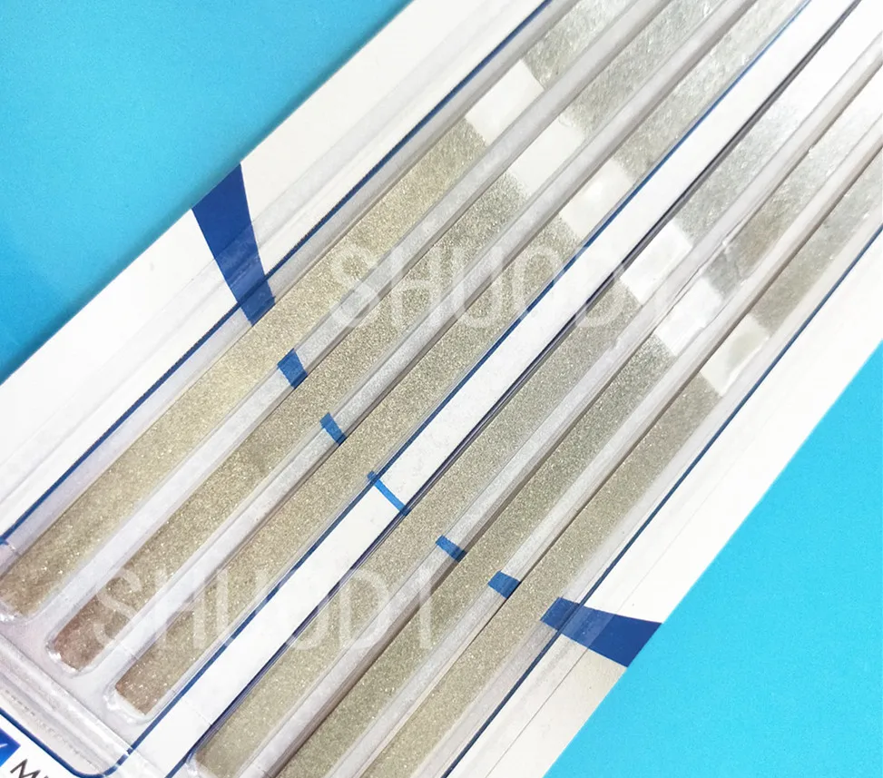 

12 Pcs ( 4mm Width ) Dental Metal Polishing Stick Strip with Single Side of Diamond Sanding Surface