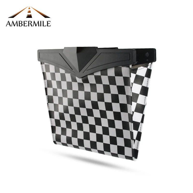 Ambermile кожаная сумка для хранения на сиденье автомобиля мешок для мусора корзина для Mini Cooper R55 R56 R57 R58 R59 F54 F55 F56 F57 Countryman R60 F60