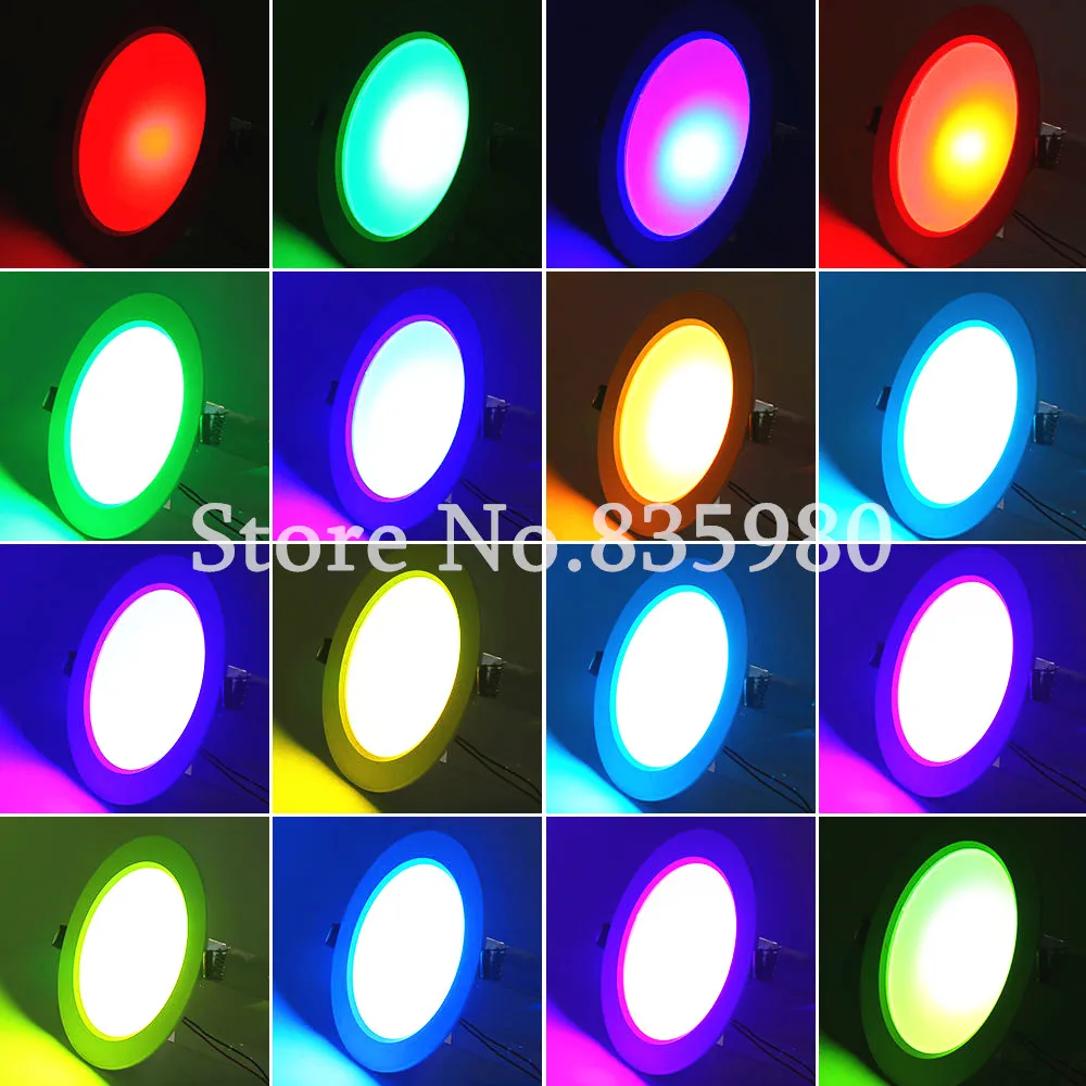 Акция 5 Вт 10 Вт светодиодный RGB Лампочка AC85~ 265 В светодиодный RGB светильник светодиодный потолочный светильник 16 цветов+ пульт управления лучшее ограниченное предложение