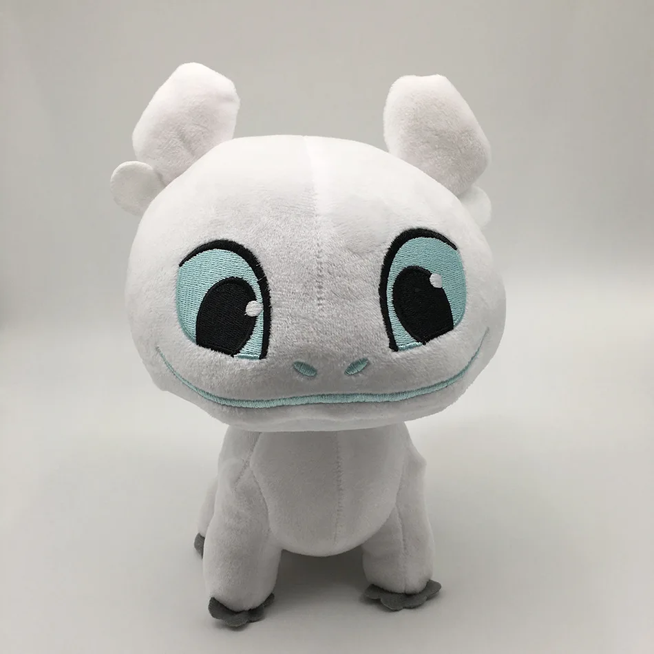 

How to Train Your Dragon 3 18cm Plush Toy Light Fury Soft White Dragon Stuffed Animals Doll