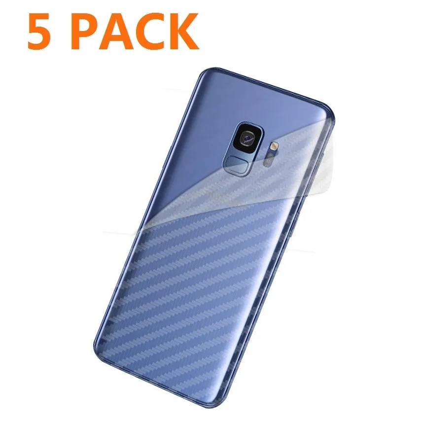 5 قطع الهاتف المحمول ملصقات لسامسونج غالاكسي s9 plus S9 S8 S7 حافة شريط الياف الكربون Pegatinas Adesivos الهاتف اكسسوارات EEMIA