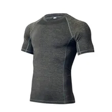 Высококачественный тренажерный зал Футболка мужская быстросохнущая Спортивная компрессионная спортивная одежда Фитнес рубашка топ мужской Джерси для бега теннисная рубашка