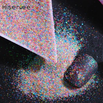 

High quality 30 packs 20G / bag fashion charm pop flash AB solid shiny colorful design nail glitter DIY nail art decoration
