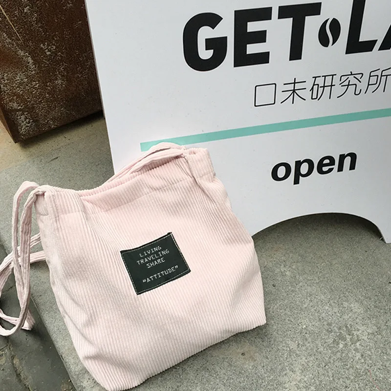 

2017 Hot Sale Autumn Winter Women's Corduroy Handbag Fashion Design Girls' Bag Ladies Tote Shoulder Bag Travel Bag Bolsos Mujer