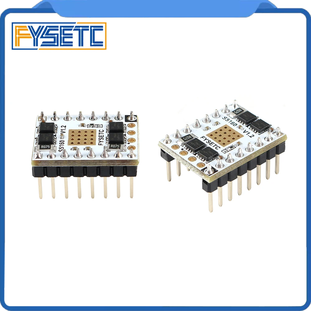 2 шт TMC5160 V1.2 SPI Драйвер шагового двигателя S5160 Stepstick Mute драйвер Летающий провода для F6 доска VS TMC2130 V1.2 3D-принтеры Запчасти