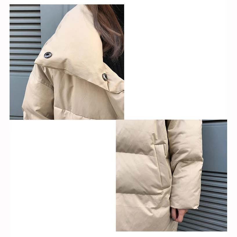 Зимняя женская новинка, корейское студенческое длинное утепленное пальто, хлопковая парка, анти-Всесезонная женская модная одежда Z205