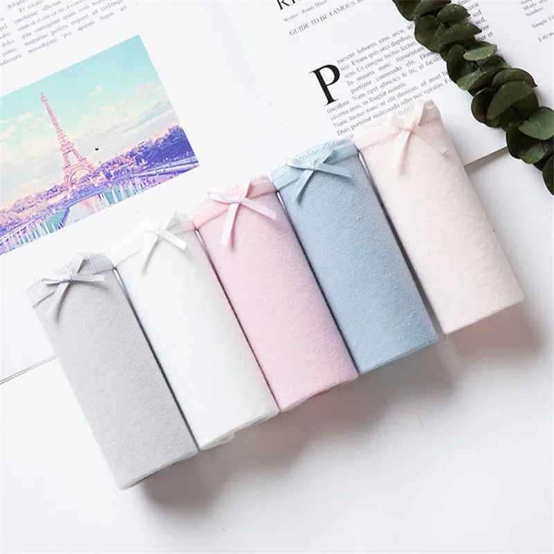 

5PCS/lot Women Panties Sexy Cotton Underwear Girls Cute Printed Intimate Plus Size Briefs Lady Breathable Underpants