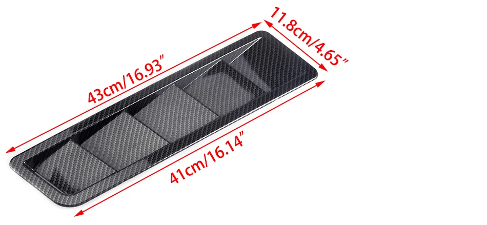 DWCX 2 шт. Универсальный ABS твердый Углеродный волокно вид Стиль Капот вентиляционная решетка охлаждающая панель отделка Стайлинг