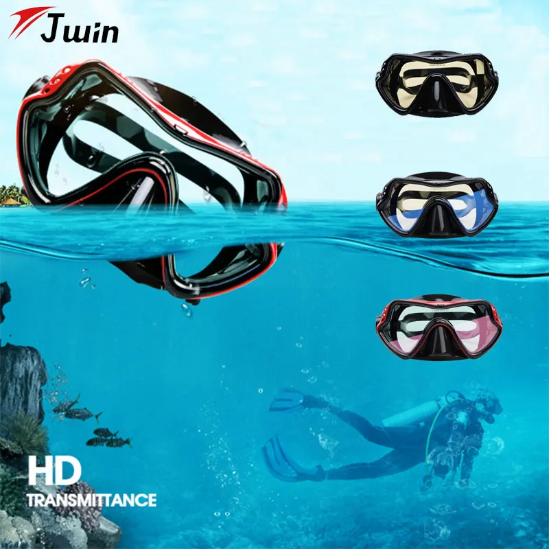 

Professional Scuba Diving Mask Snorkel Goggles Glasses Set Silicone Swimming Fishing Pool Equipment