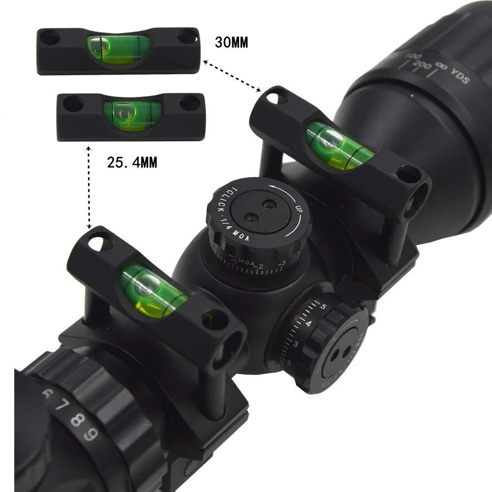 라이플 스코프 레이저 버블 스피릿 레벨 30mm 또는 25.4mm "라이플 에어 소프트 스코프 레이저 사이트 링 마운트 홀더 사냥 액세서리