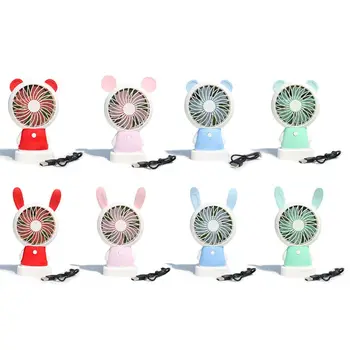 

1Pcs Cartoon USB Charging Portable Handheld Electric Fan Air Conditioner Cooler Student Dormitory Cooling Fan Summer Desk Table
