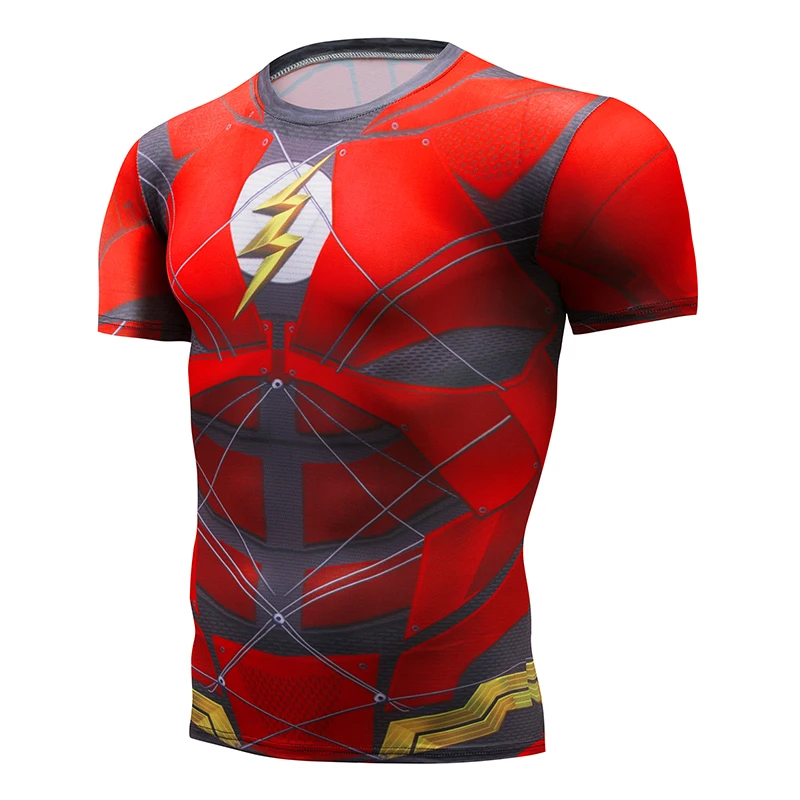 

Riding the bottom of the new lightning 3D printing compression shirt running bodybuilding bicycle clothes Jersey sports underwea