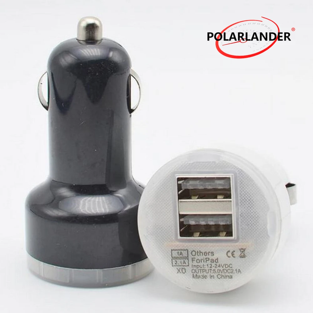 car charger Mini Dual 2 Port USB 2 color Car Power Charger Adapter for smartphone Android phone  Camera phone USB